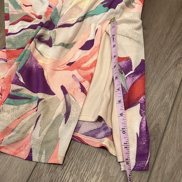 Wayf Tropical Print Slip Midi Dress Spaghetti Strap Form Flattering Sz Small - Picture 14 of 14